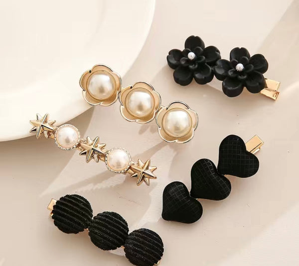 5 pieces Black Hairclips